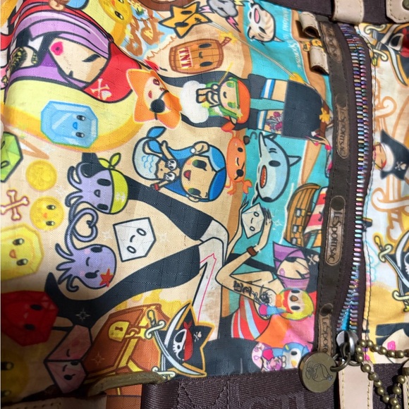 Tokidoki x LeSportsac Pirate Print Shoulder Bag Purse-Rare Collab - Picture 4 of 8